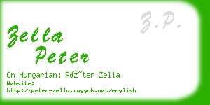 zella peter business card